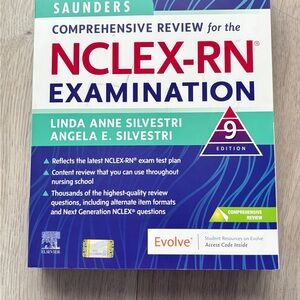 Saunders NCLEX-RN Examination Review Book - Blue and White